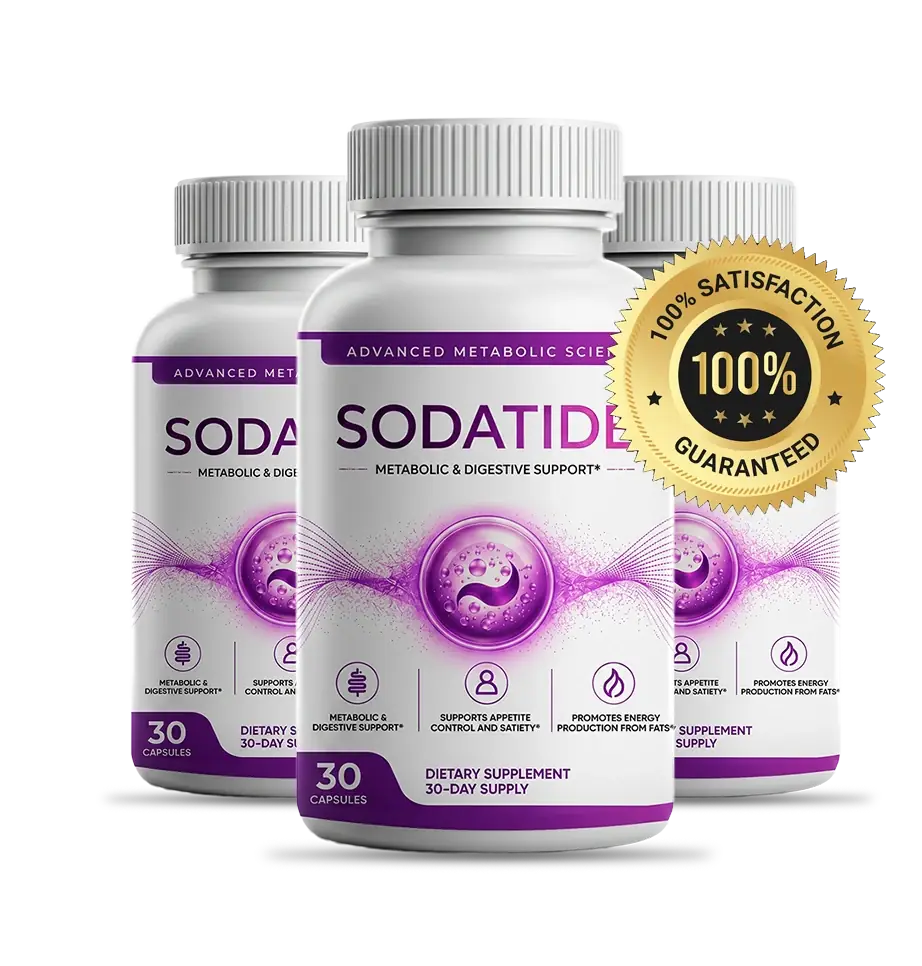SodaTide bottles with the satisfaction guarantee seal